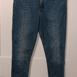 Express Blue Denim Skinny High Rise Jeans 6